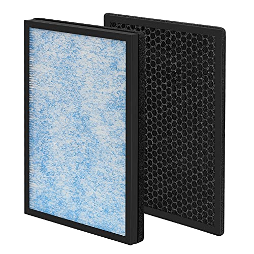 iSingo AirMax8L True HEPA Replacement Filter for Okaysou AirMax8L Air Purifier, 3-in-1Blue Ultra-Filter True HEPA Filter & 2-in-1 Duo-Filter Carbon Filter