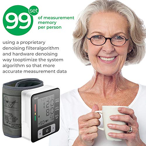 Blood Pressure Monitor Fully Automatic Accurate Wrist Blood Pressure Monitor with Wristband Automatic Wrist Electronic Blood Pressure Monitor Perfect for Health Monitoring - Thumbnail 4