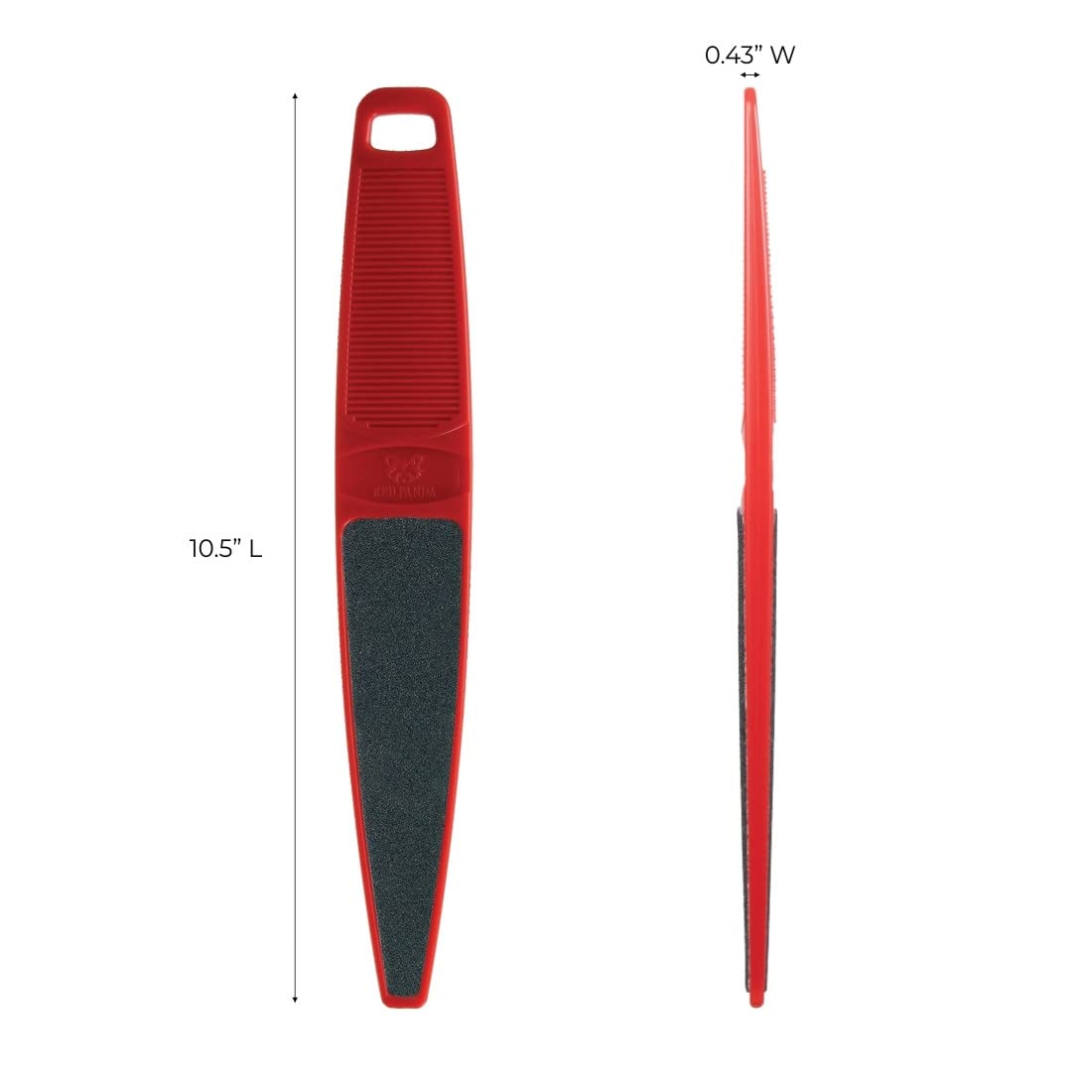 ForPro Professional Collection Red Panda - Lima para pies, grano 60/100, lima de pedicura de doble cara para pies y talones, 10.5 pulgadas de largo (paquete de 6)