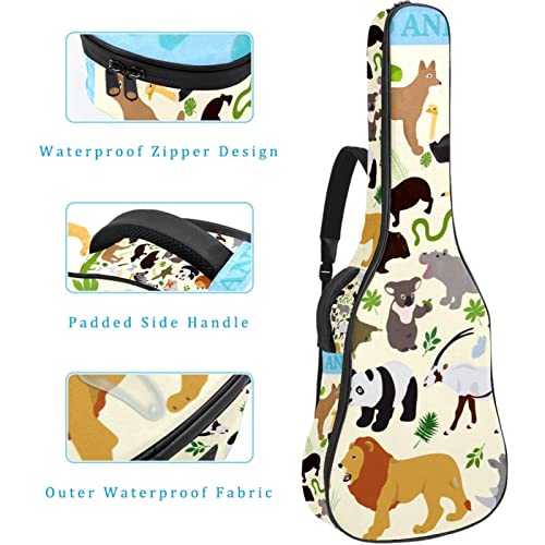 Étui de protection rembourré pour guitare classique acoustique, Multicolore 02, 42.9×16.9×4.7 in, Organiseur de sac - Les Beatles, Paul McCartney, John Lennon, RIngo Starr, George Harrison Étui de protection rembourré pour guitare classique acoustique, Multicolore 02, 42.9x16.9x4.7 in, Organiseur de sac – Image 5