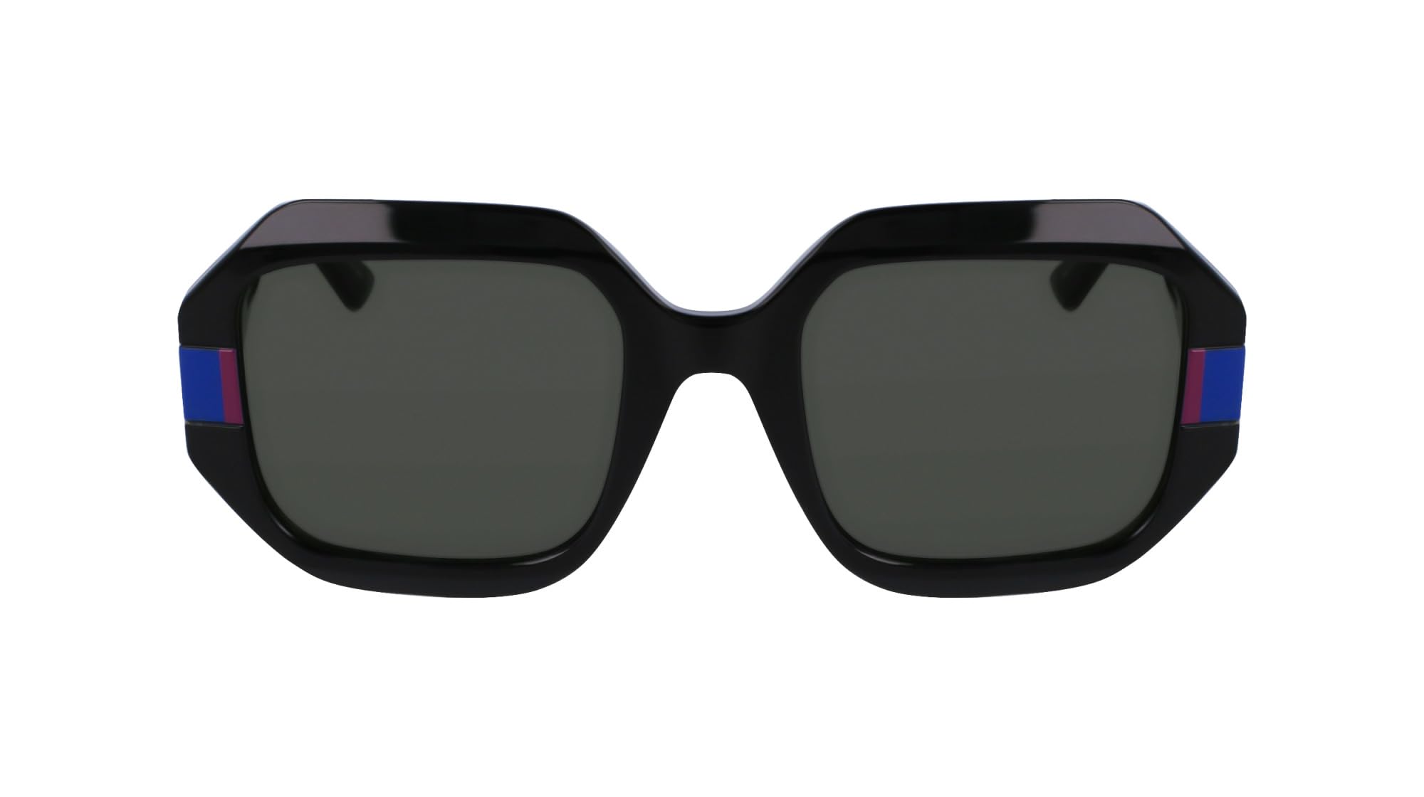 KARL LAGERFELD Women's Sunglasses KL6124S - Black with Solid Green Lens