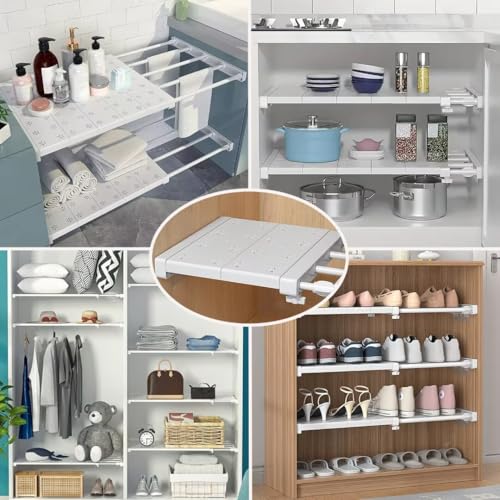 Estante extensible para armario que transforma el caos del dormitorio 6