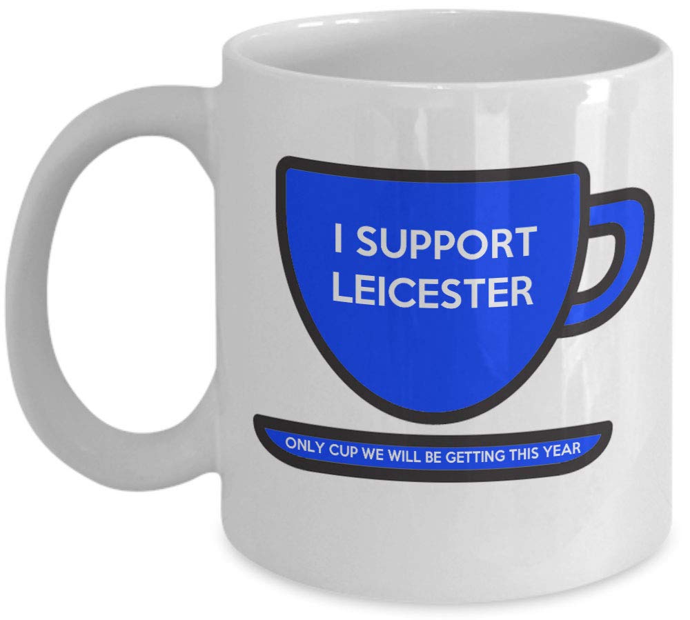 Shaniztoons White Football Joke Leicester Inspired Novelty Gift Mug