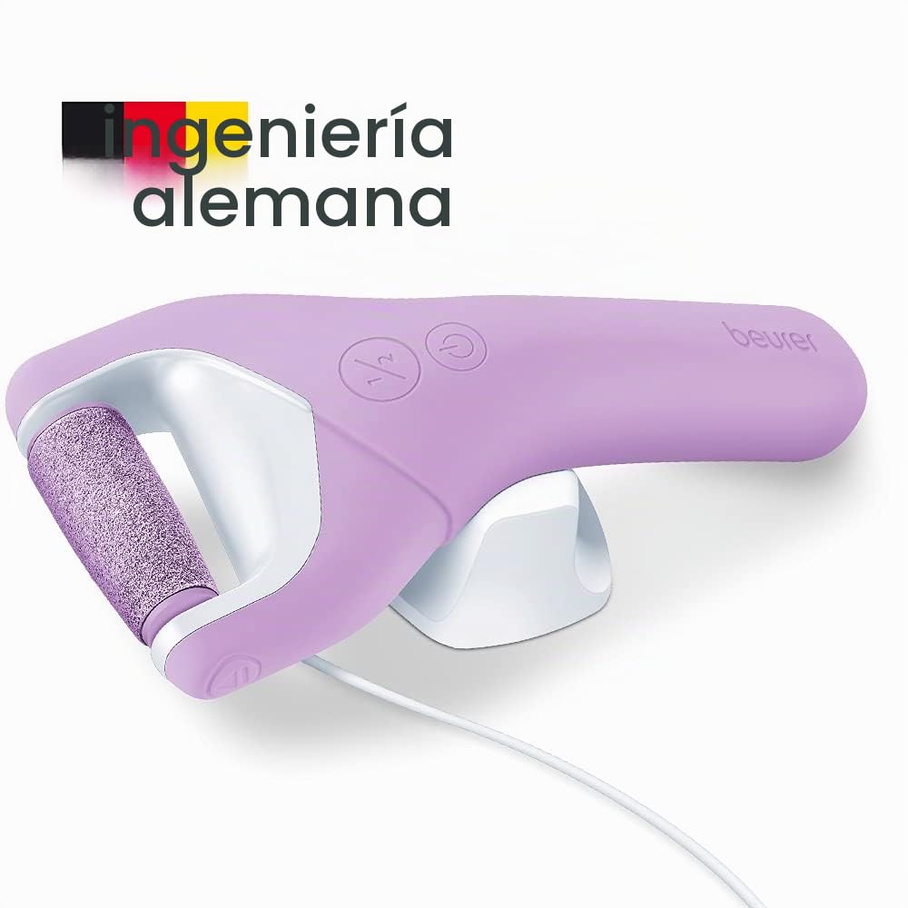 Beurer MP 59 Eliminador de durezas resistente al agua, lima eléctrica para callos con 2 velocidades, también adecuada para durezas fuertes, funcionamiento con pilas, para pies húmedos y secos