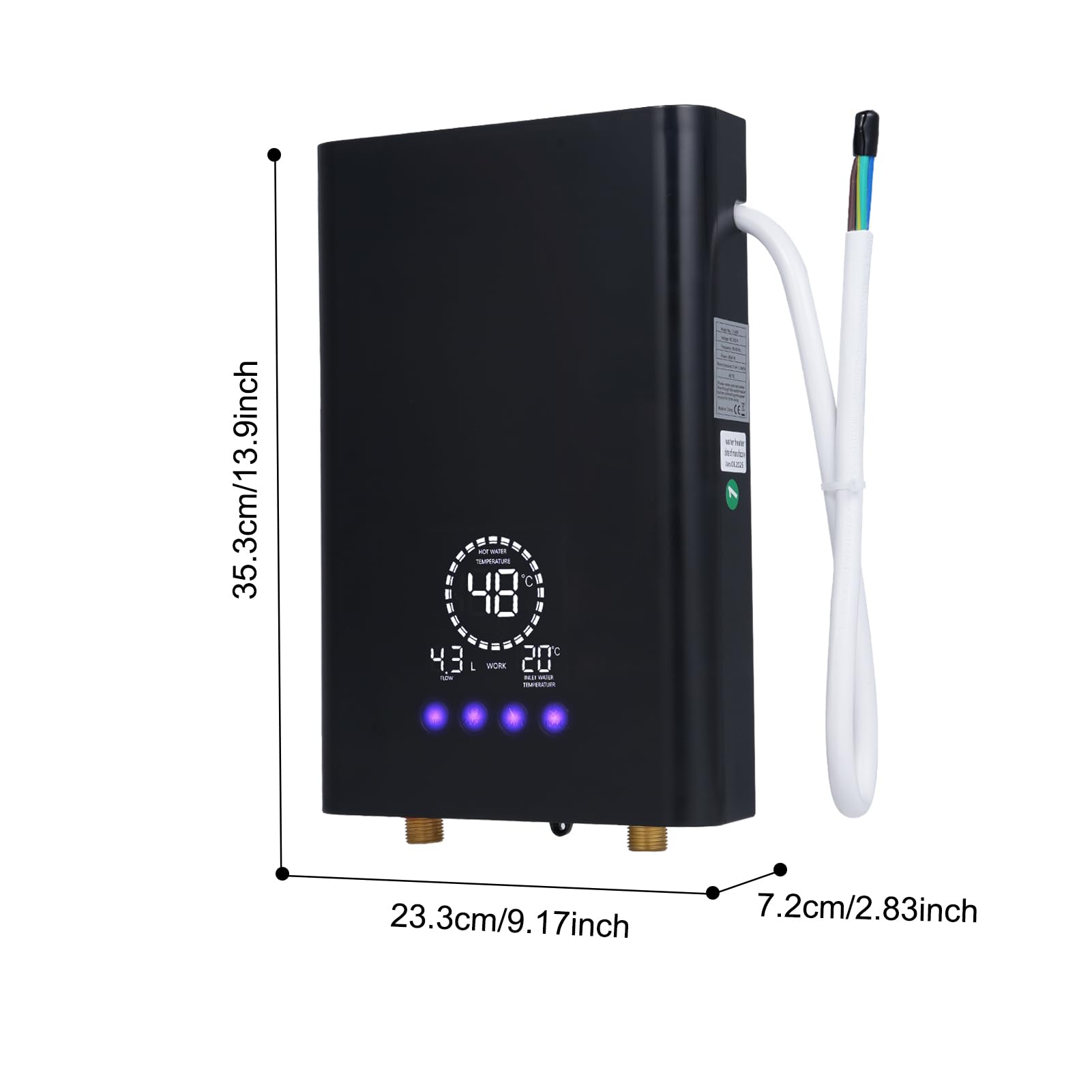 Calentador de Agua Inteligente con Pantalla Táctil 8500W 220V de Control por Voz para Calefacción Eficiente