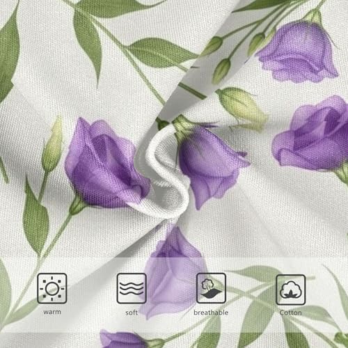 Purple Roses Green Leaves Beige Girls Underwear Toddler 2t Cotton Panties for Girl Artistic Kids Undies Briefs3