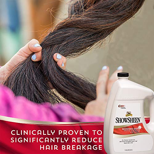 Absorbine ShowSheen Hair Polish & Detangler for Mane, Tail & Coat, Healthy Hair Growth & Radiant Shine, 128oz Refill Jug - Image 4