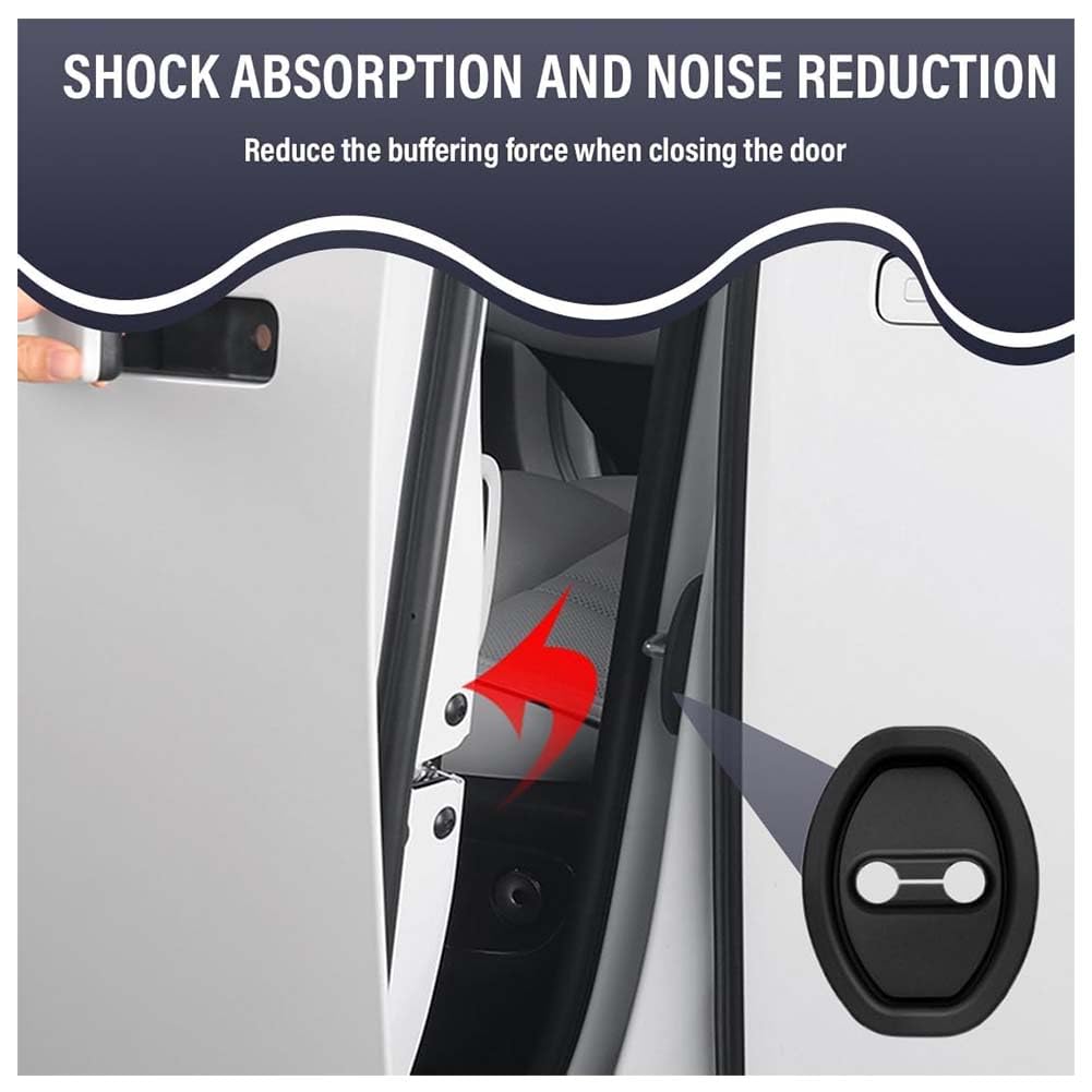 4 Stuks Auto Deurslot Cover voor Ford Mondeo MK5 2015-2023, Zachte Siliconen Beschermer Zelfklevend Deursluiting Sticker Interieur Styling 4 Stuks Auto Deurslot Cover voor Ford Mondeo MK5 2015-2023, Zachte Siliconen Beschermer Zelfklevend Deursluiting Sticker Interieur Styling