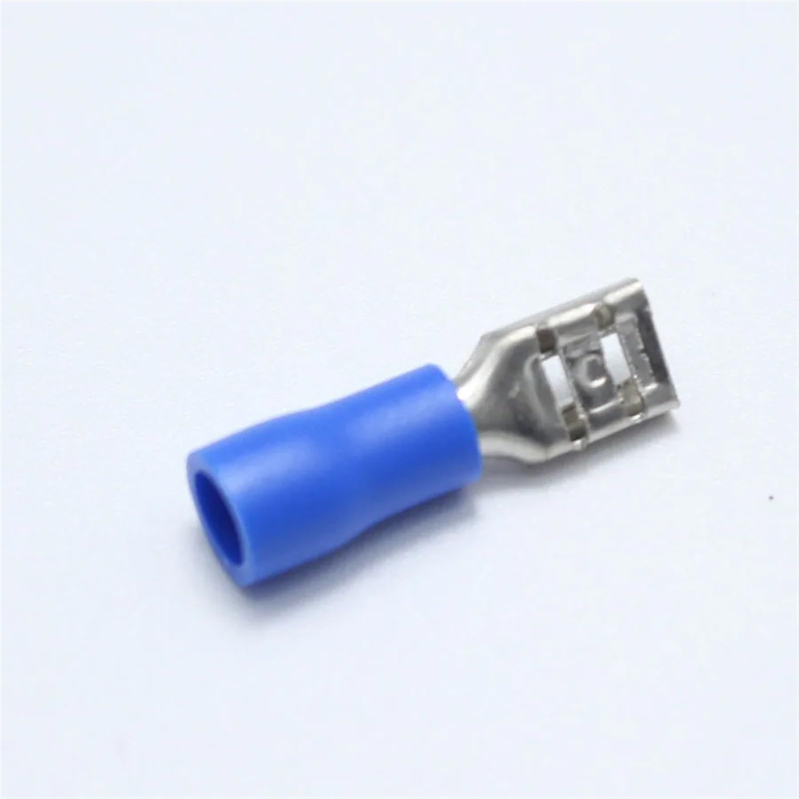100 conectores eléctricos azules preaislados de terminal de horquilla macho + hembra de 4,8 mm for cable de 16 a 14 AWG/cable de 1,5 a 2,5 mm²