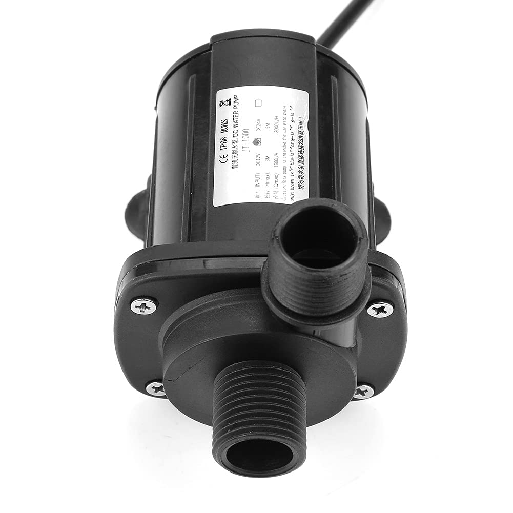 DC 24V Bomba de agua sumergible sin escobillas 2000L/H -20℃ -90℃, Bomba sumergible