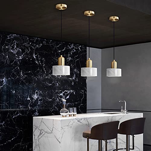 Lampe suspendue industrielle en marbre avec lustre LED réglable