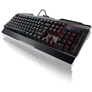 Titanwolf – mechanische Gaming Tastatur -LED Mechanical Keyboard – Anti Ghosting – QWERTZ Layout DE – RGB LED Hintergrundbeleuchtung 19 Lichtmodis Benutzerdefinierter Beleuchtungsmodus