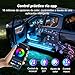 Ligrel Car Interior LED Lights - 4PCs RGB Strip Lights with Bluetooth APP Control, Music Sync/DIY Mode, USB-Powered Ambient Lighting Kit for Cars, Trucks, SUVs (Universal Fit)