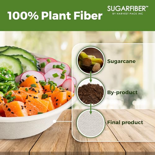 Cuencos de papel antifiltraciones y compostables de 32 oz para comida 5