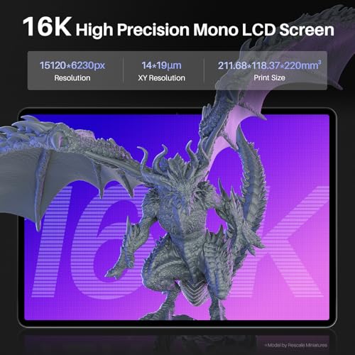 ELEGOO Saturn 4 Ultra 16K Resin 3D Printer, Fast Printing up to 150mm/h, 16K Ultra High Resolution, Automatic Leveling, Smart Mechanical Sensor, AI Camera, Large Printing Size 211.68*118.37*220mm³ - Image 4