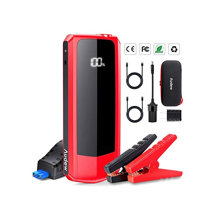 Buy Audew Upgraded Car Jump Starters, Jump Box 2000A Peak 20000mAh