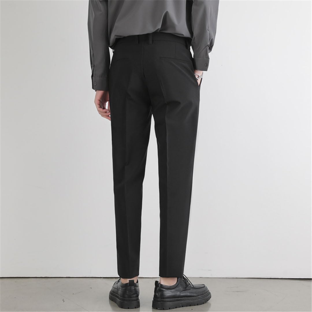 Vogrtcc Pantaloni da Abito da Uomo Stretch Slim Business Office Elastico in Vita Pantaloni Casual Taglie Forti