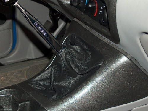 RedlineGoods Shift Boot - Explorer Console&FXII/Hurst Shifter Compatible with Ford Ranger 1995-01. Tailor Made - not Universal. Genuine top-Grade Italian Black Leather with Red Thread