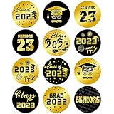 Lucleag 360PCS 2023 Graduation Round Stickers, Class of 2023 Grad Congrats Stickers, 12 Design Circl