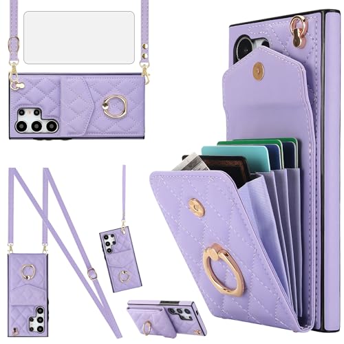 Coque Samsung S25 Ultra en cuir premium style portefeuille avec fermeture aimantée chic