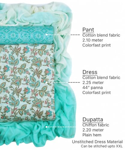 Image of Sun Fashion And Lifestyle Women's Cotton Unstitched Dress Material