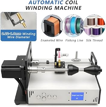 Programmable Coil Winding Machine with Digital Memory & LCD Screen –120-900R/min for Fishing Line, Silk Thread & Precision Coils