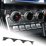 AIRSPEED トヨタ GR86 ZN8 スバル BRZ ZD8 2021-2025 専用 アクセサリー リアルカーボンファイバー製 カーエアコンベント調節フレームステッカー おしゃれ デカール Subaru BRZ Toyota GR86 内装パーツ インテリアパネル 右ハンドル車用 (シリーズA, ブラック)