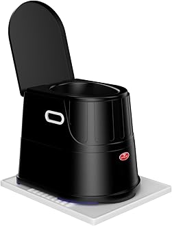 EASYCARE® Heavy Duty Premium Portable Indian to Western Toilet Converter | Commode Stool for Patients, Adults, Elderly, Kids, Handicap | Portable Toilet Seat | Toilet Chair I Capacity Upto 125 Kgs (Black)