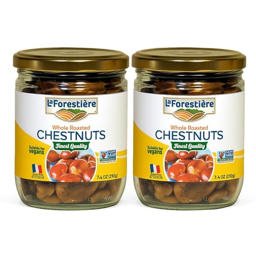 La Forestière Whole Roasted Chestnuts, Ready-to-Eat Snack,