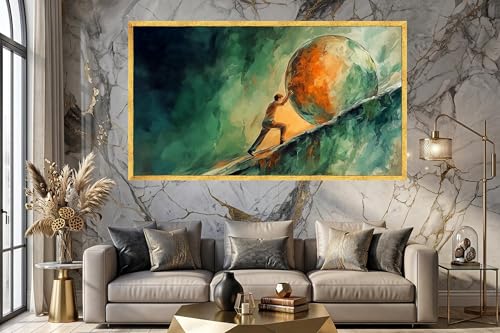Tableau abstrait sur toile pour bureau moderne et motivant - 4
