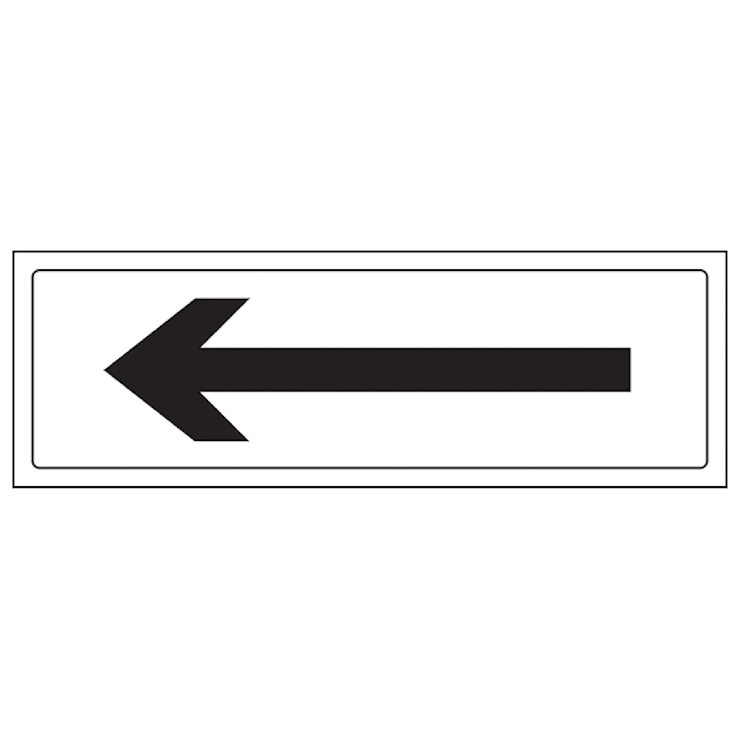 V Safety Straight Arrow 300 x 100 mm - Glow In The Dark 1mm Rigid Plastic Safety Sign
