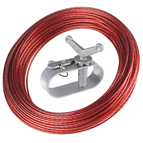 100FT Pool Cover Cable Winch Kit for Above Ground Swimming Pool, Pool