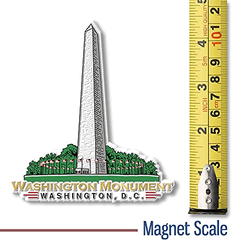 Imán Washington Monument de caucho 3D vintage miniatura 5