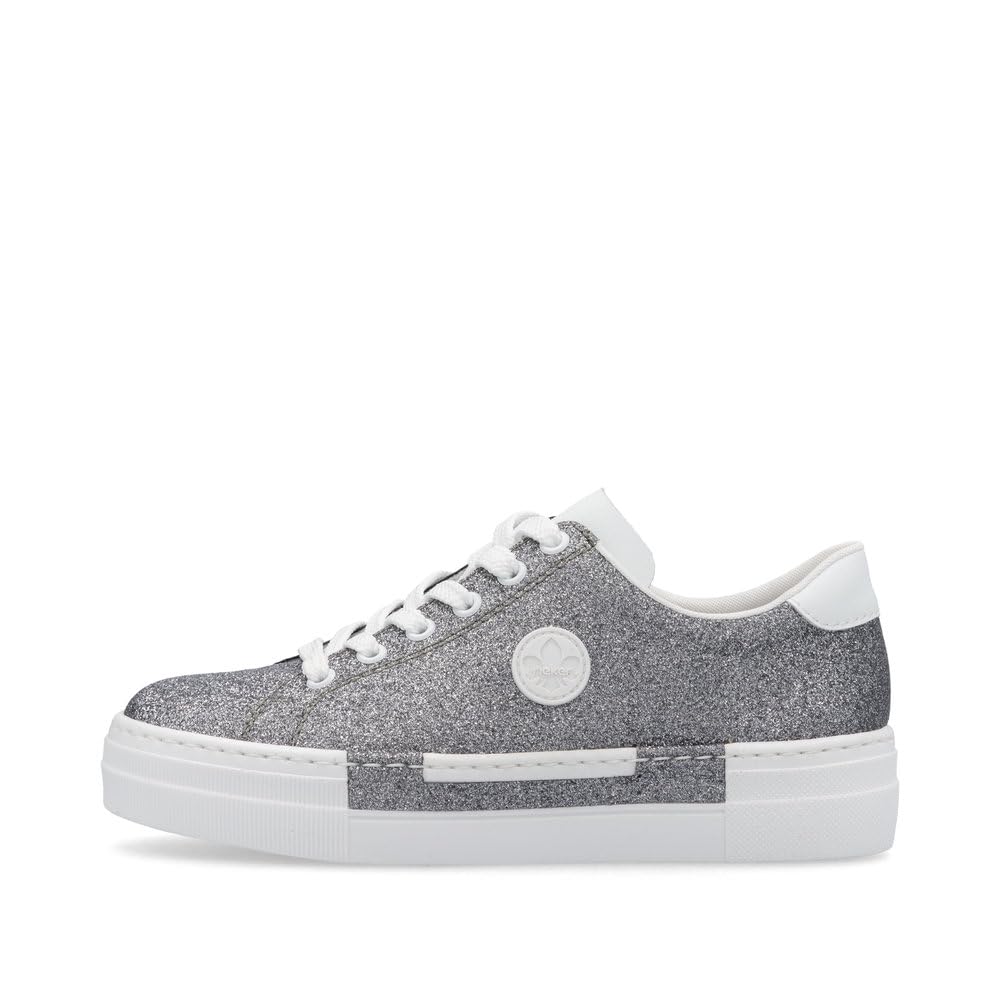 Rieker Women's N49w1 Sneaker (Silver, UK Footwear Size System, Adult, Women, Numeric, Medium, 7.5)
