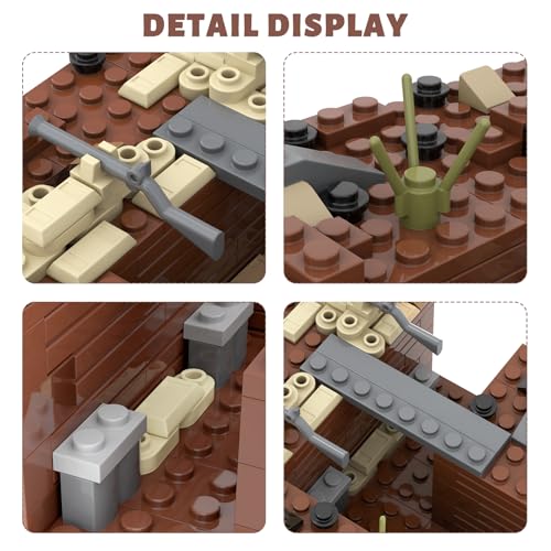 Image of WW2 Battlefield Left Corner Military Block Set (200 Pieces) Suitable for MOC Military Secondary Creation