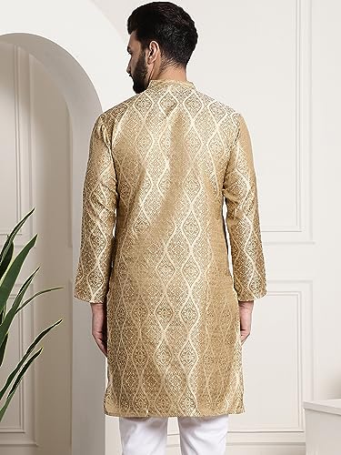 Image of SOJANYA (Since 1958 Men's Silk Blend Designer Long Kurta