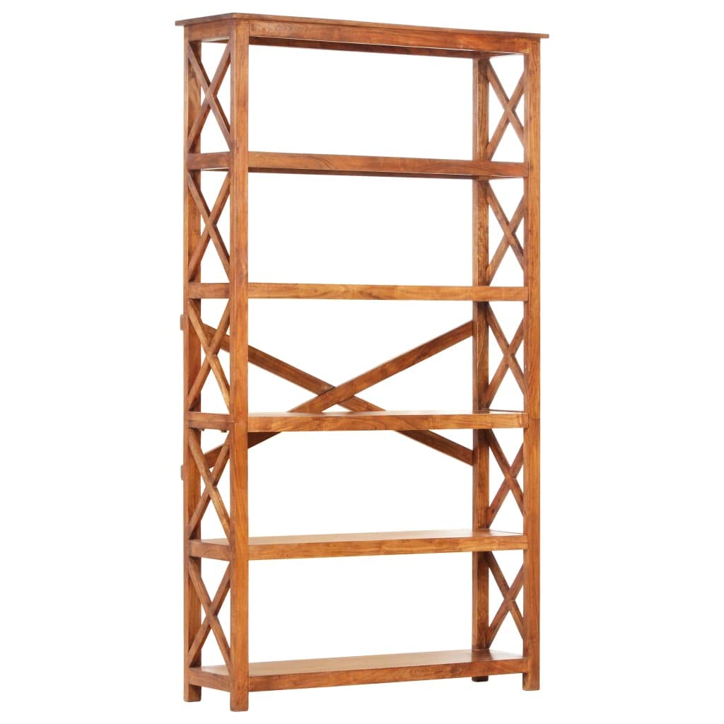 Générique Libreria 100 x 30 x 180 cm in legno massiccio acacia, finitura miele | 4 ripiani grandi, legno duro robusto, grani naturali unici, lucidatura accurata