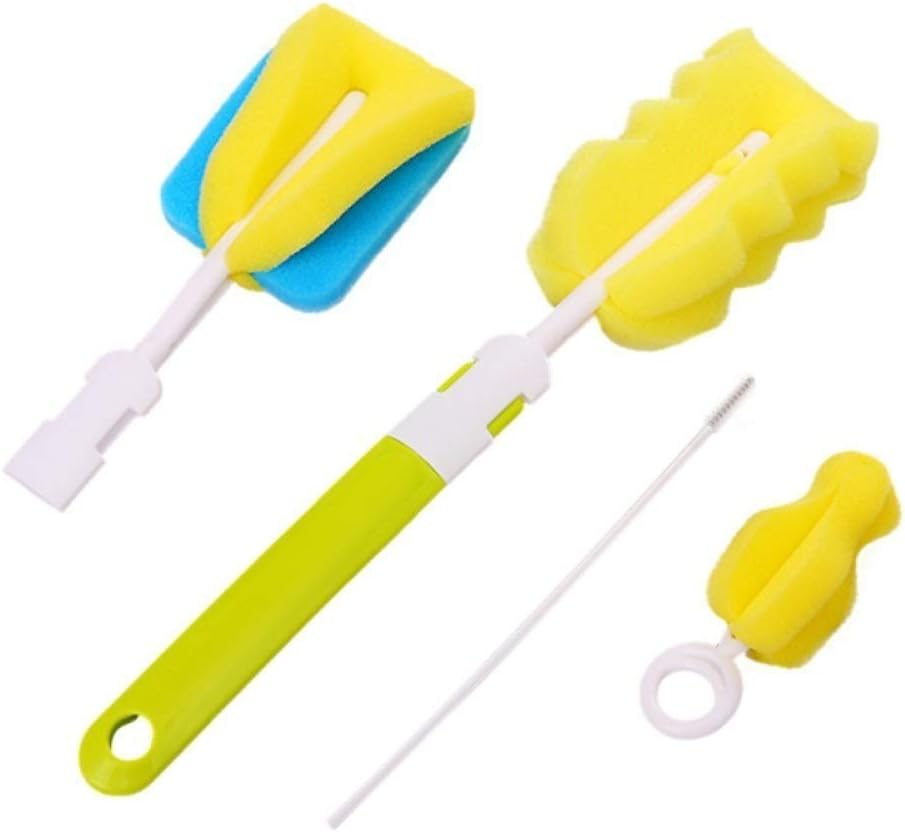4pcs/set Bottle Brush Spong Plastic Glass Milk Water Cup Cleaning Feeding Bottle Cleaning Tool Kitchen Cleaner Set 4pcs/set Bottle Brush Spong Plastic Glass Milk Water Cup Cleaning Feeding Bottle Cleaning Tool Kitchen Cleaner Set