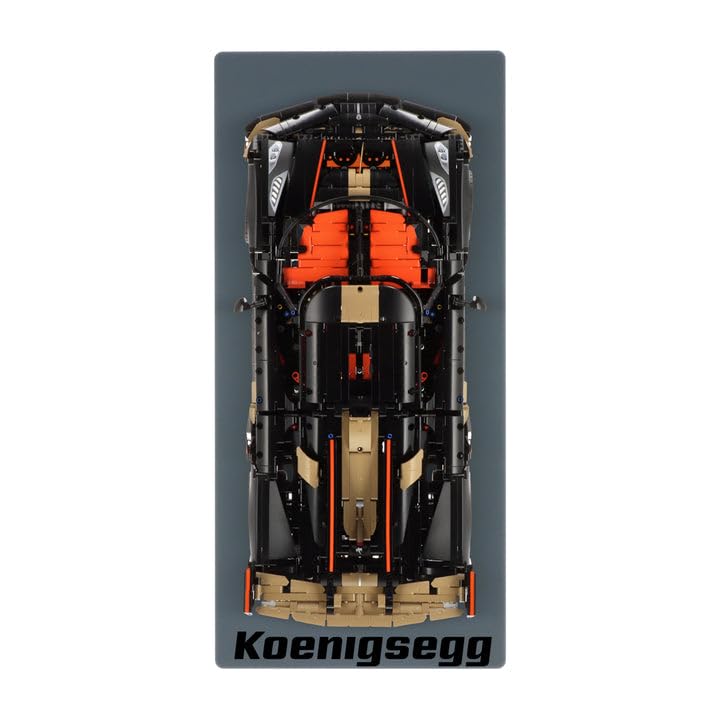 Wall Display Compatible with LEGO 42232 Koenigsegg Sadair's Spear Megacar, Grey (Vinyl: Yes)