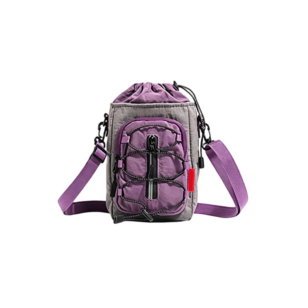 BDKMMS Water Bottle Carrier Bag, Waterproof Multi-Pocket Bottle Sling Holder Bag Adjustable Crossbody Bottles Pouch for Outdoor Hiking, Cycling, Walking, Travel