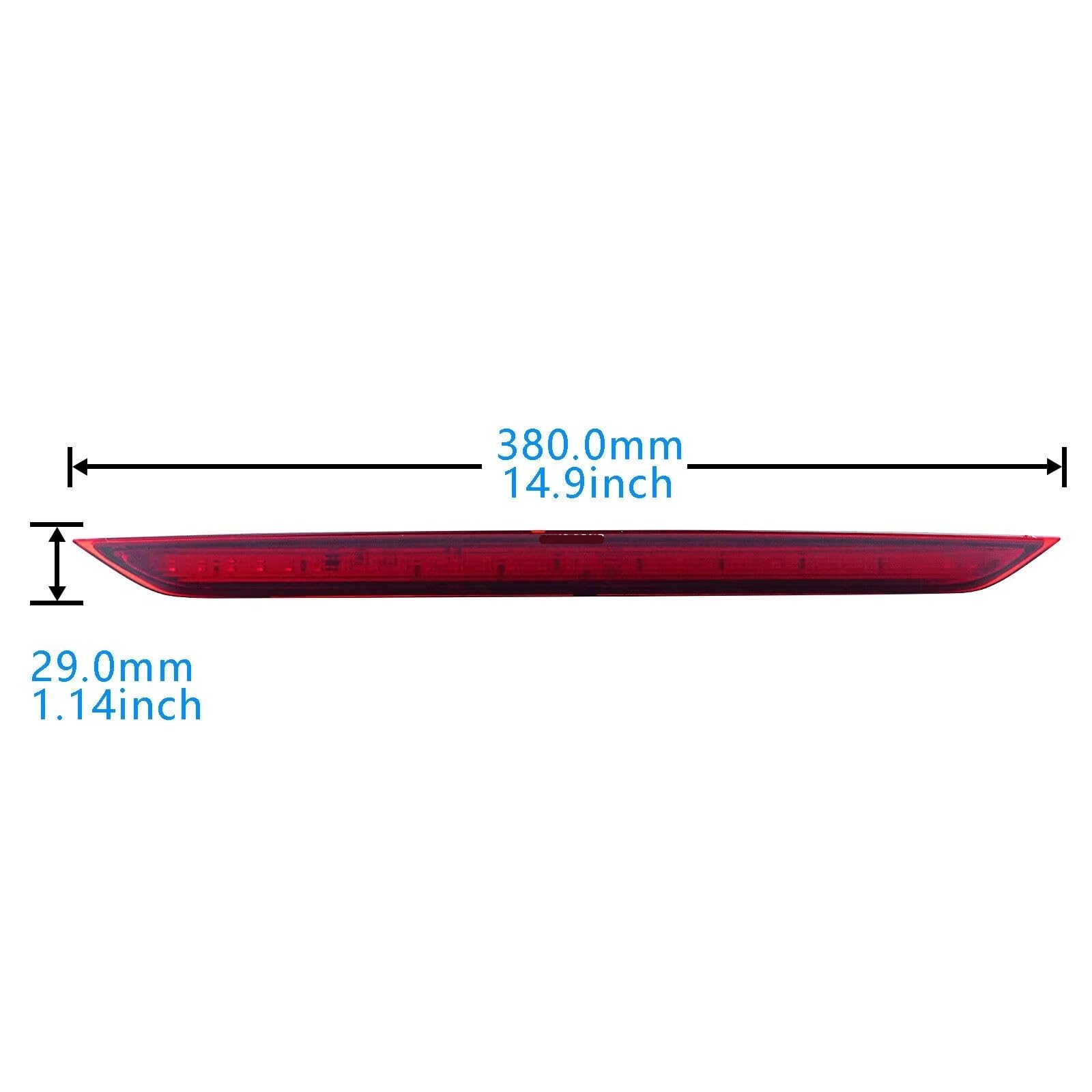 4L0945097 Parti Esterne Luce Di Stop Posteriore Alta Rossa Compatibile Con Q7 4L 2006-15 Riflettore Del Portellone Posteriore Del Paraurti Posteriore Coda Paraurti Riflettore