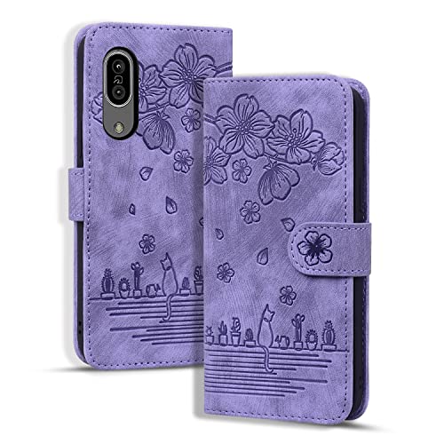 Torske AQUOS sense3 SH-M12 ケース Aquos Sense3 Lite SH-RM12 ケース 手帳型 Android One S7 ケース SHARP アンドロイドワン S7 カバー さくら柄 SH-M12 SH-RM12 SH