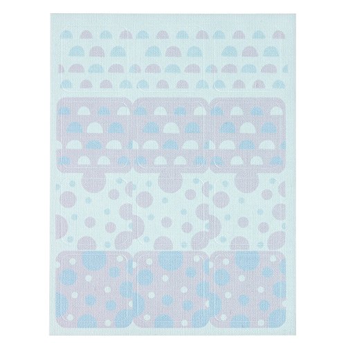 ゆにねーむ 洗濯 タグ に貼る シール 水玉P 12ピース×1シート UN-149