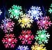 Inngree Solar Christmas Lights Outdoor Waterproof Decorations 20 Ft 30 LED Snowflake String Fairy Lights with 8 Lighting Modes for Wedding, Party, Tree, Room, Garden, Patio, Yard, Home