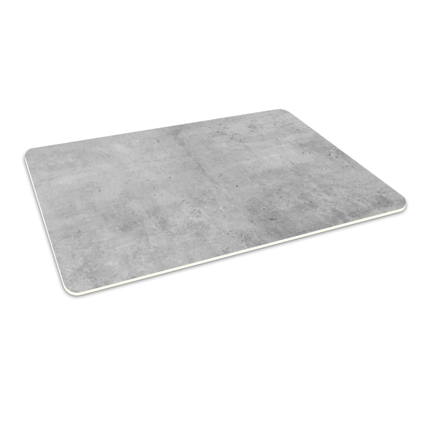 Flexible Schutzmatte aus Strapazierfähigem Printfloor - Schutzunterlage Unter Sessel, Stuhl - Anti-Rutsch - Schützt Boden vor Kratzern - Zimmerdekoration - 140x100 cm Grauer Beton