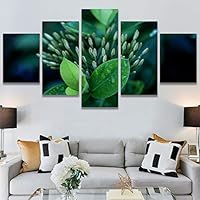 SIGNWIN 5 Panel Canvas Wall Art Modern Art Bohemian Bouquet Colorful Cool Floral Group Multicolor Photography Realism for Home Decorations Ready to Hang - 60