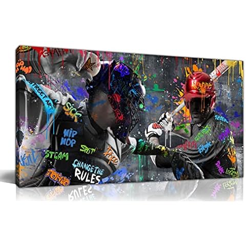 JKWALL77 Graffiti Baseball Wall Art Decor Cover