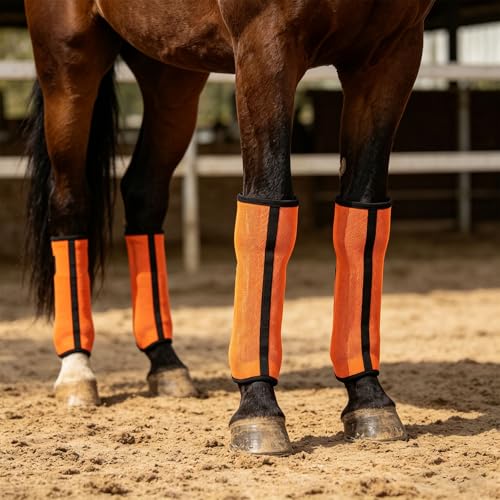 Malla para botas de caballo transpirable de 4 piezas para entrenamiento al aire libre 6