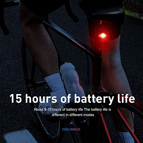 Feu Arrière De Vélo U-K – 60 Lumens, 8 Heures D’autonomie, 3 Modes, Piles CR2032 Incluses, Pour Selle De Route Ou VTT