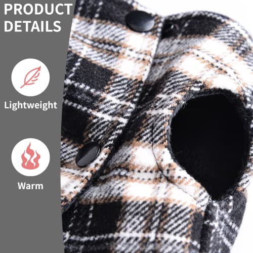 Yikeyo Winter Plaid Dog Dress For Small Dogs Girl, Winter Warm Fleece Lining Female Small Dog Clothes, Pet Outfits Coat, Cat Apparel For Holiday,Christmas,Small,Black #TOP3